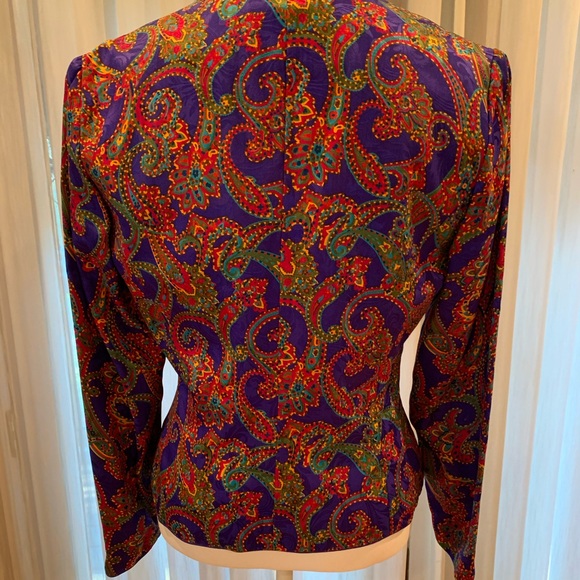 ⬇️Adrianna Papèll silk sz 8 jacquard jacket - Picture 3 of 4